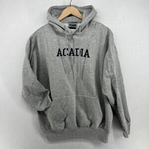 ACADIA Hoodie Adult M National Park Maine Bar Harbor Bangor Sweatshirt Gray